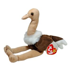 Retired Stretch the Ostrich Beanie Baby , PVC Pellets hand/tush tags Gen 5